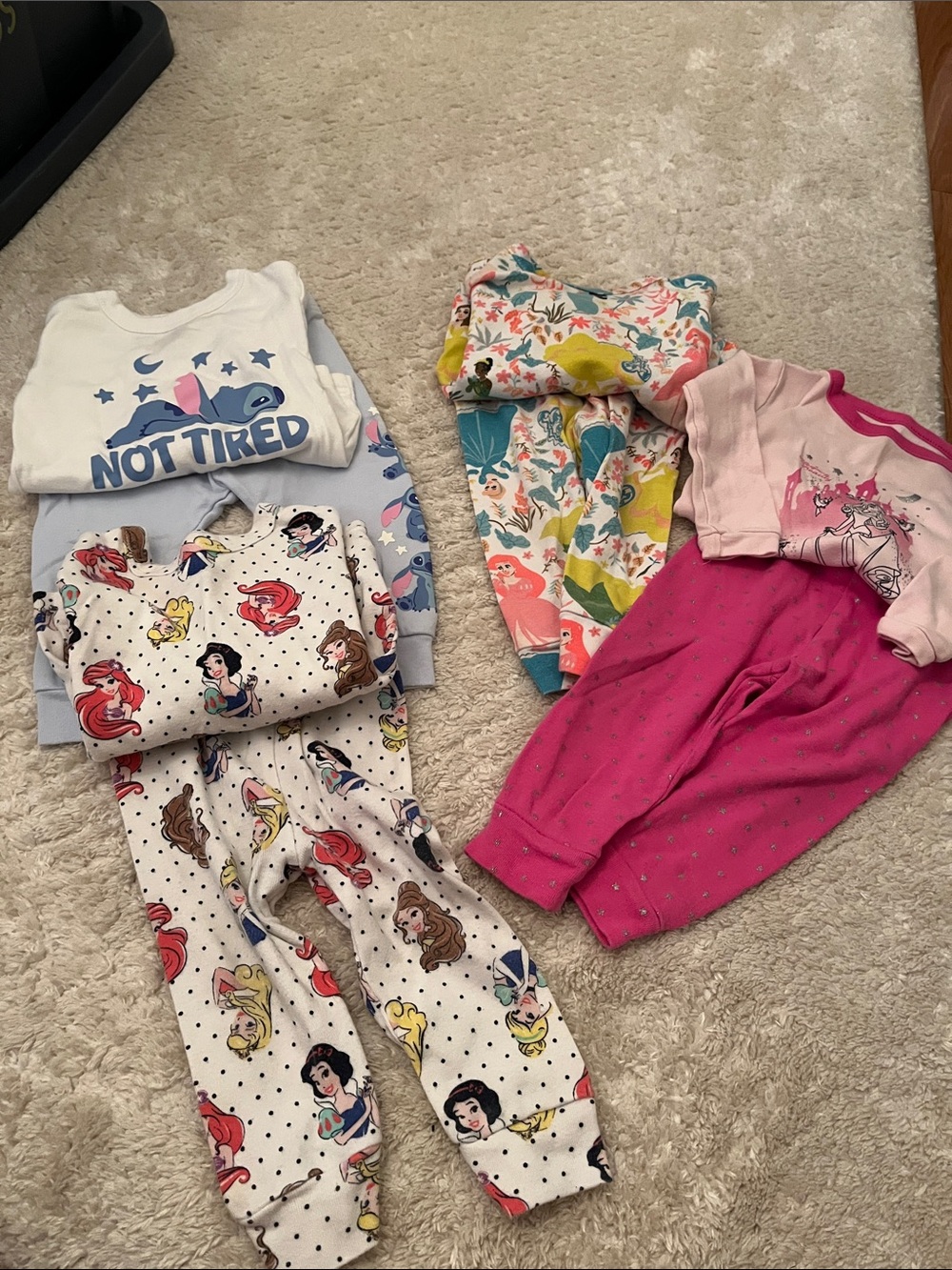 GAP girls Disney PJ Bundle 6-12 months